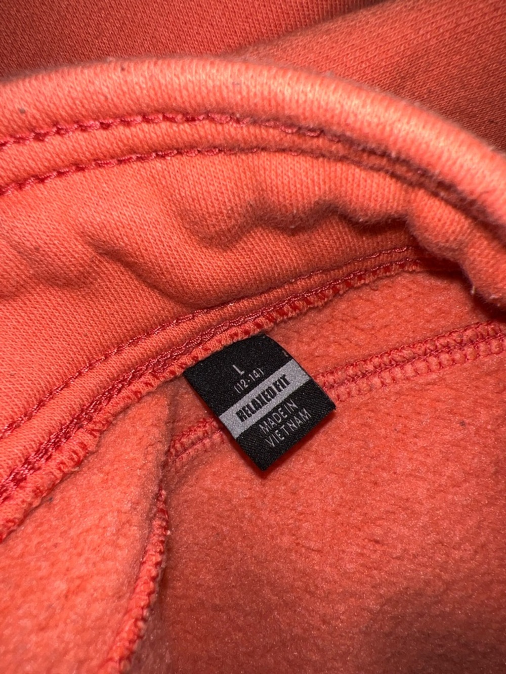 Carhartt Women’s Coral-Orange Fleece Joggers - Picture 4 of 4